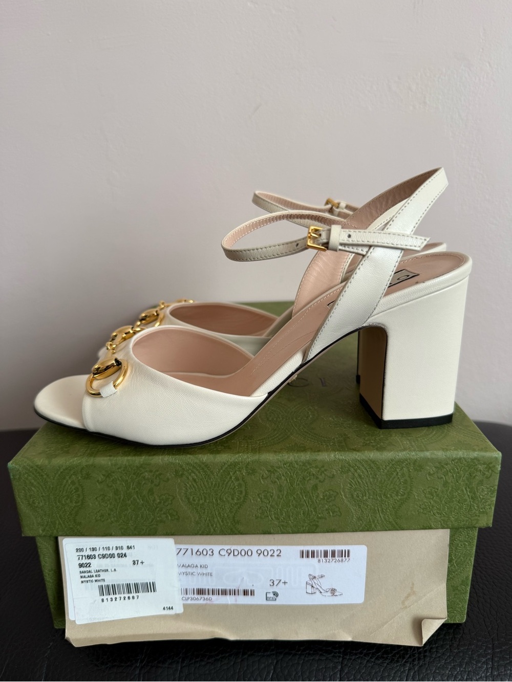Gucci Women’s Horsebit Block Heel Sandal - Brand New - 37.5 EU / 7.5 US - Picture 3 of 10